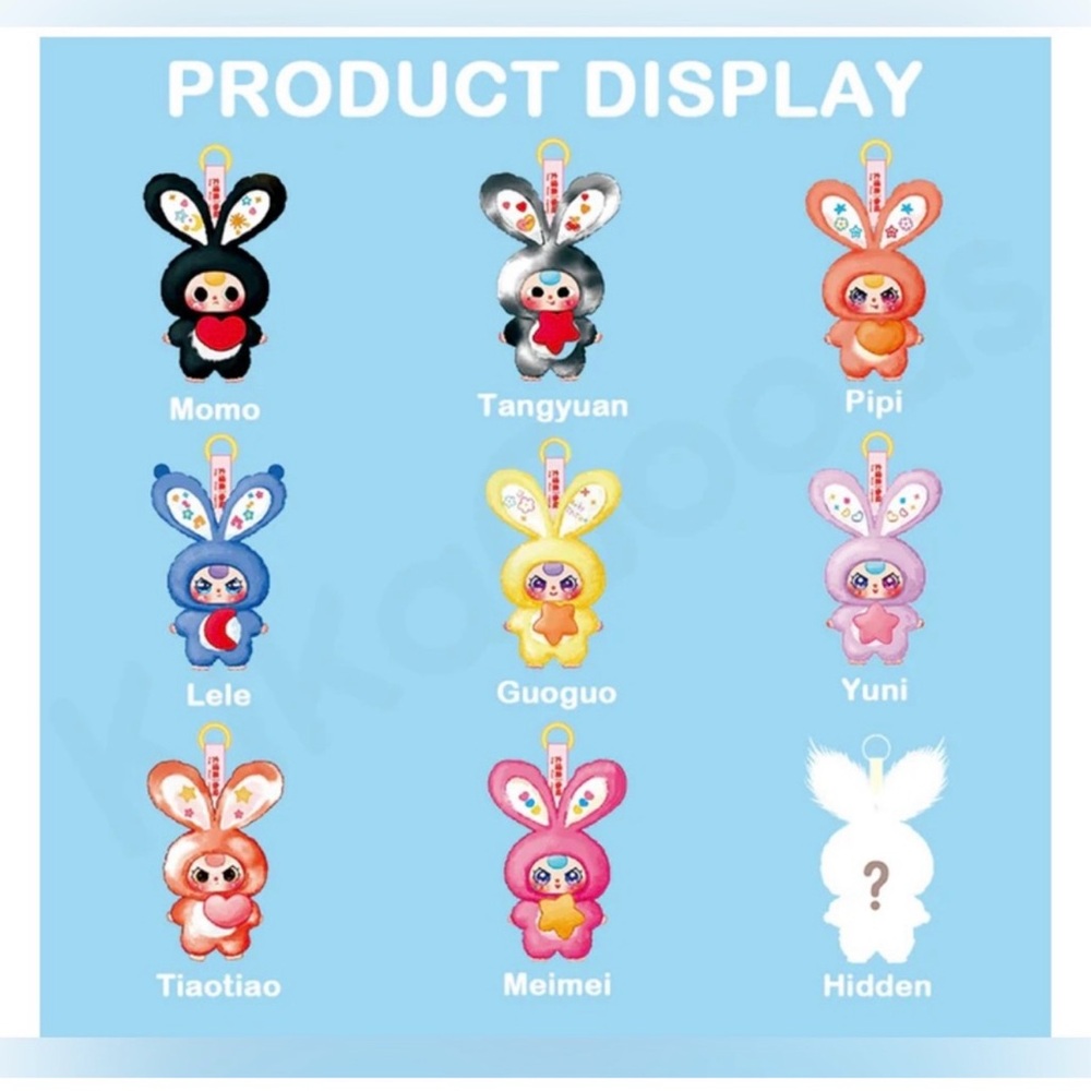 Baby Three Lily Rabbit Town V3 Series Plush Confirmed GRAY Bunny Box - Picture 9 of 14